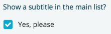 Checkboxes